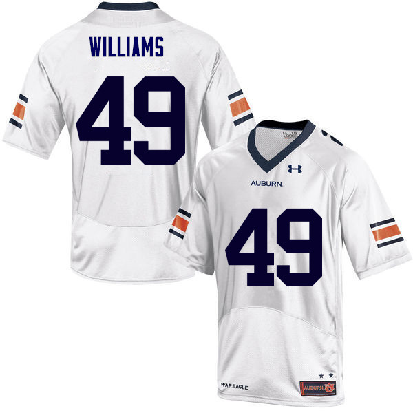Men Auburn Tigers #49 Darrell Williams College Football Jerseys Sale-White - Click Image to Close